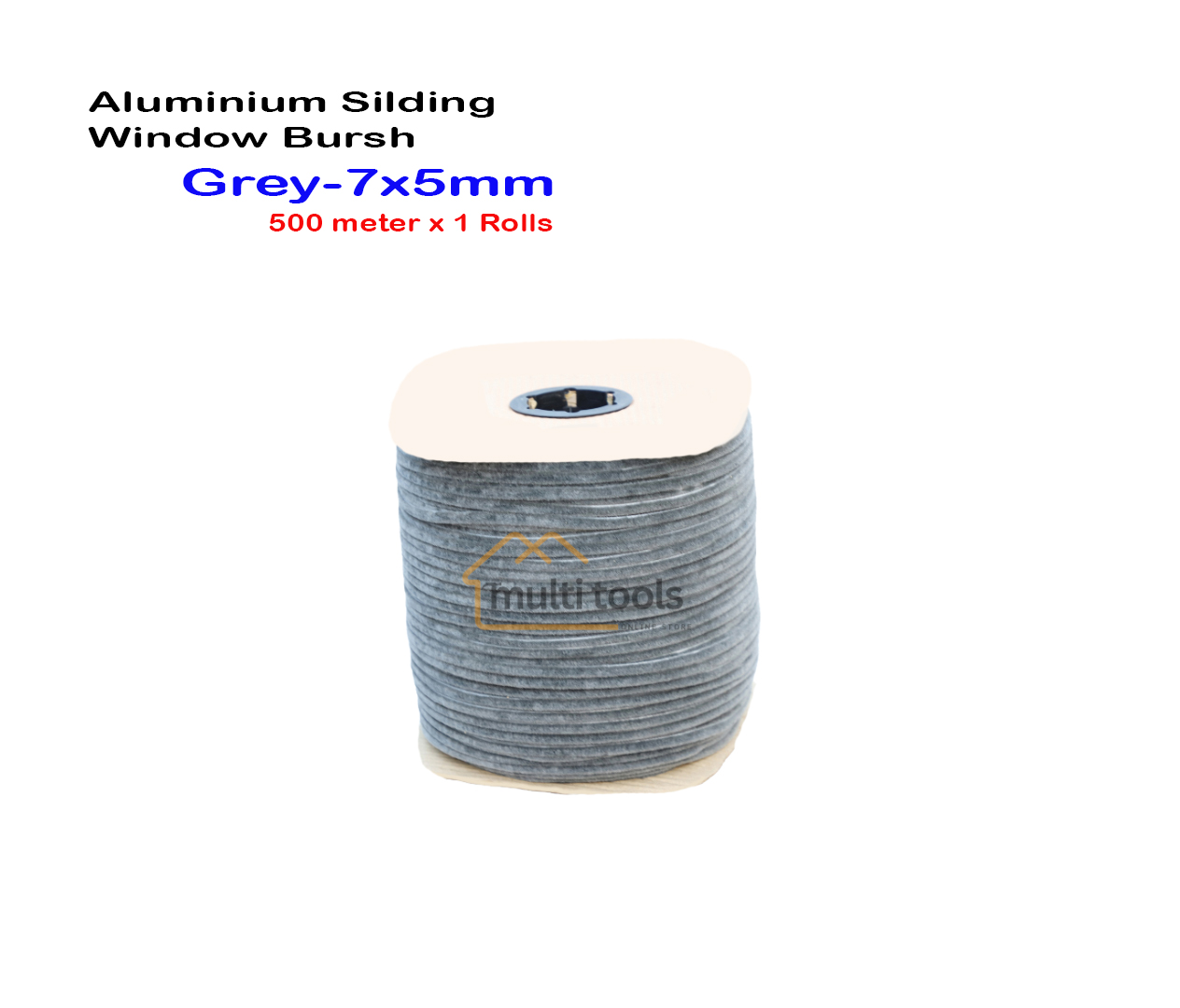 500M Aluminium Silding Window Bursh Grey 7X5Mm
